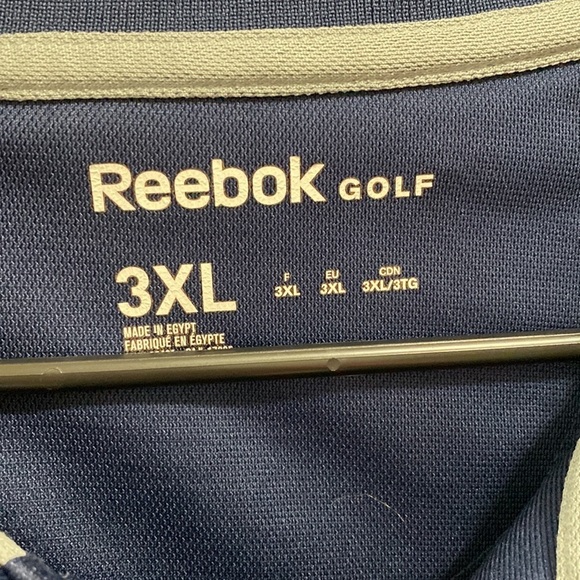 Reebok Golf Collared T Shirt Navy Blue - Picture 3 of 5